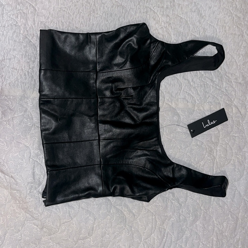 Cropped tank, black, Small